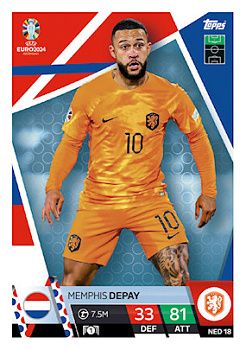 Memphis Depay Netherlands Topps Match Attax EURO 2024 #NED18